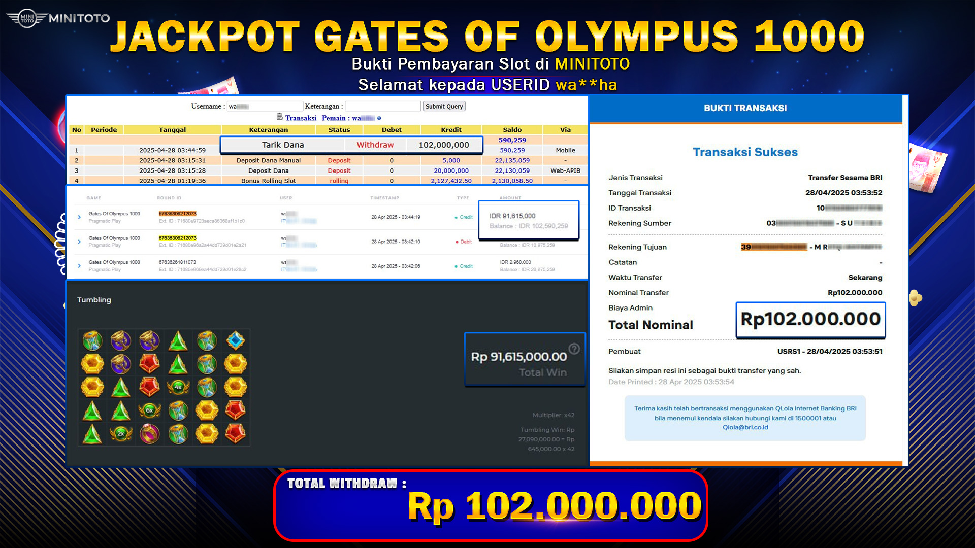 JACKPOT SLOT GATES OF OLYMPUS 1000