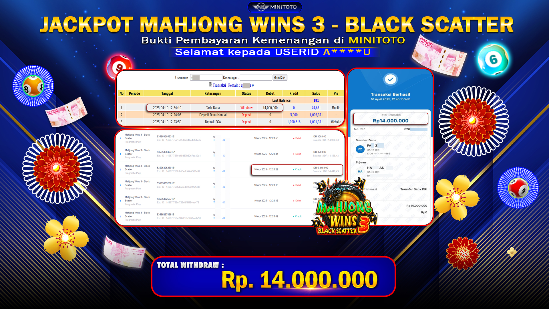 MENANG MAHJONG WINS 3 - BLACK