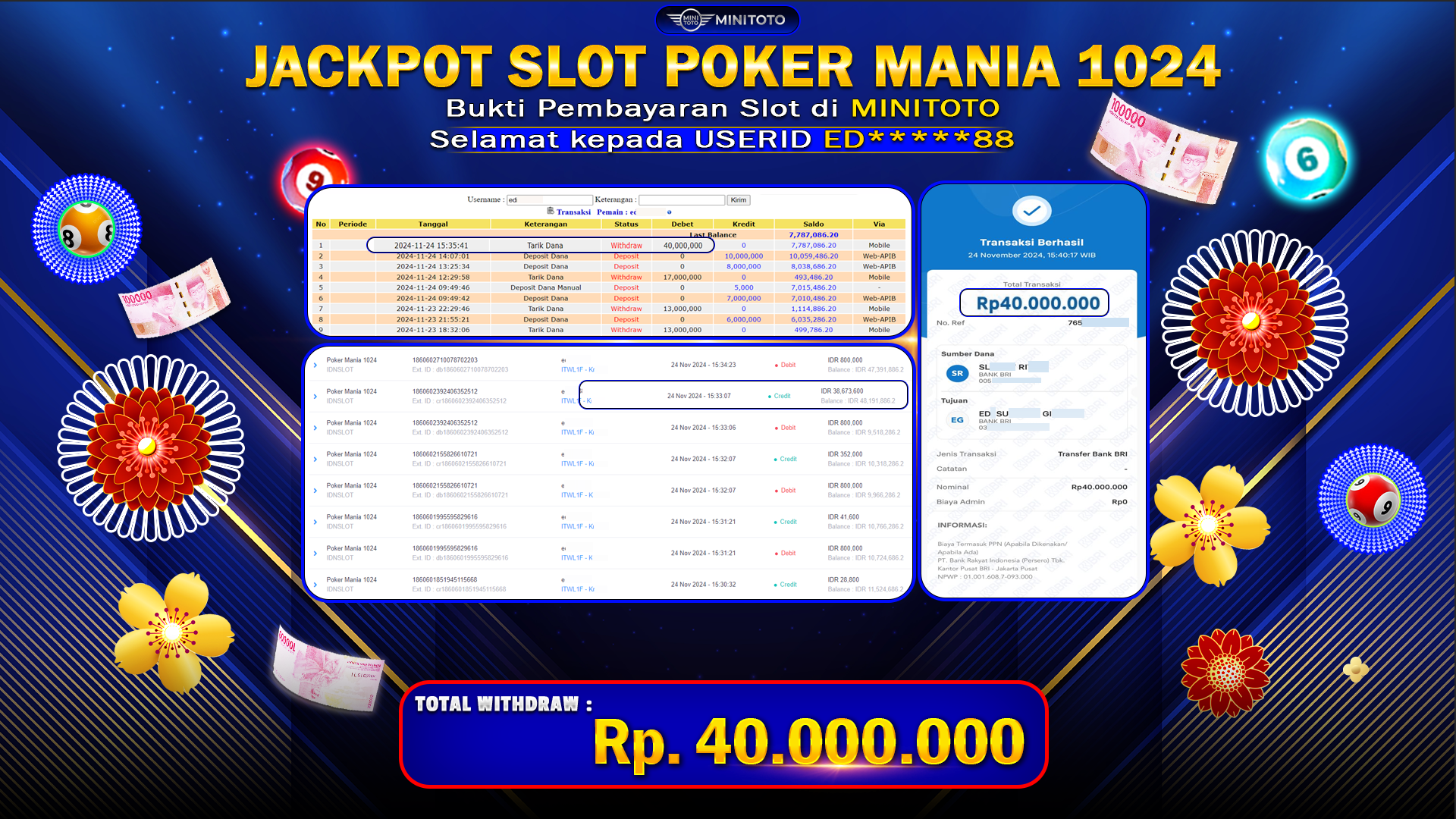 POKER MANIA 1024( IDN SLOT )