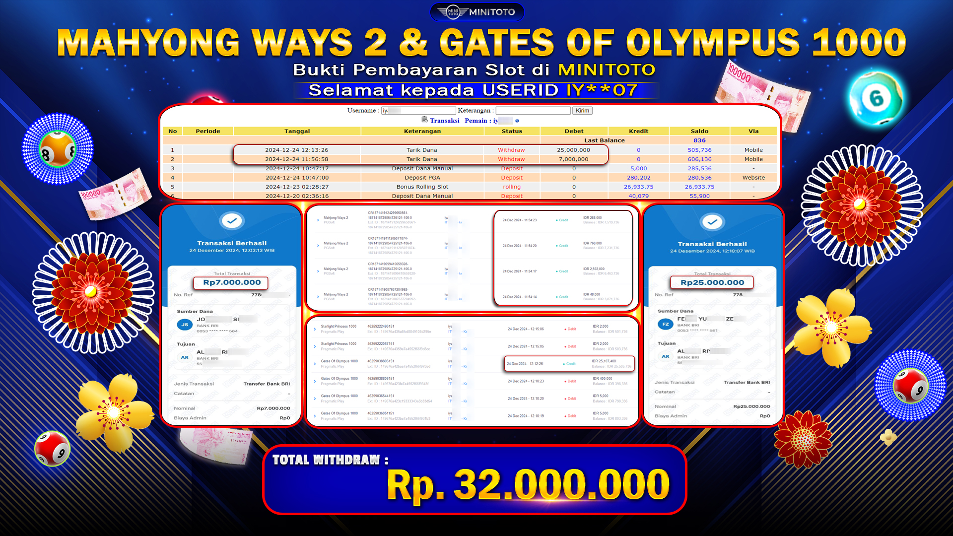 MAHYONG WAYS 2 & GATES OF OLYMPUS 1000