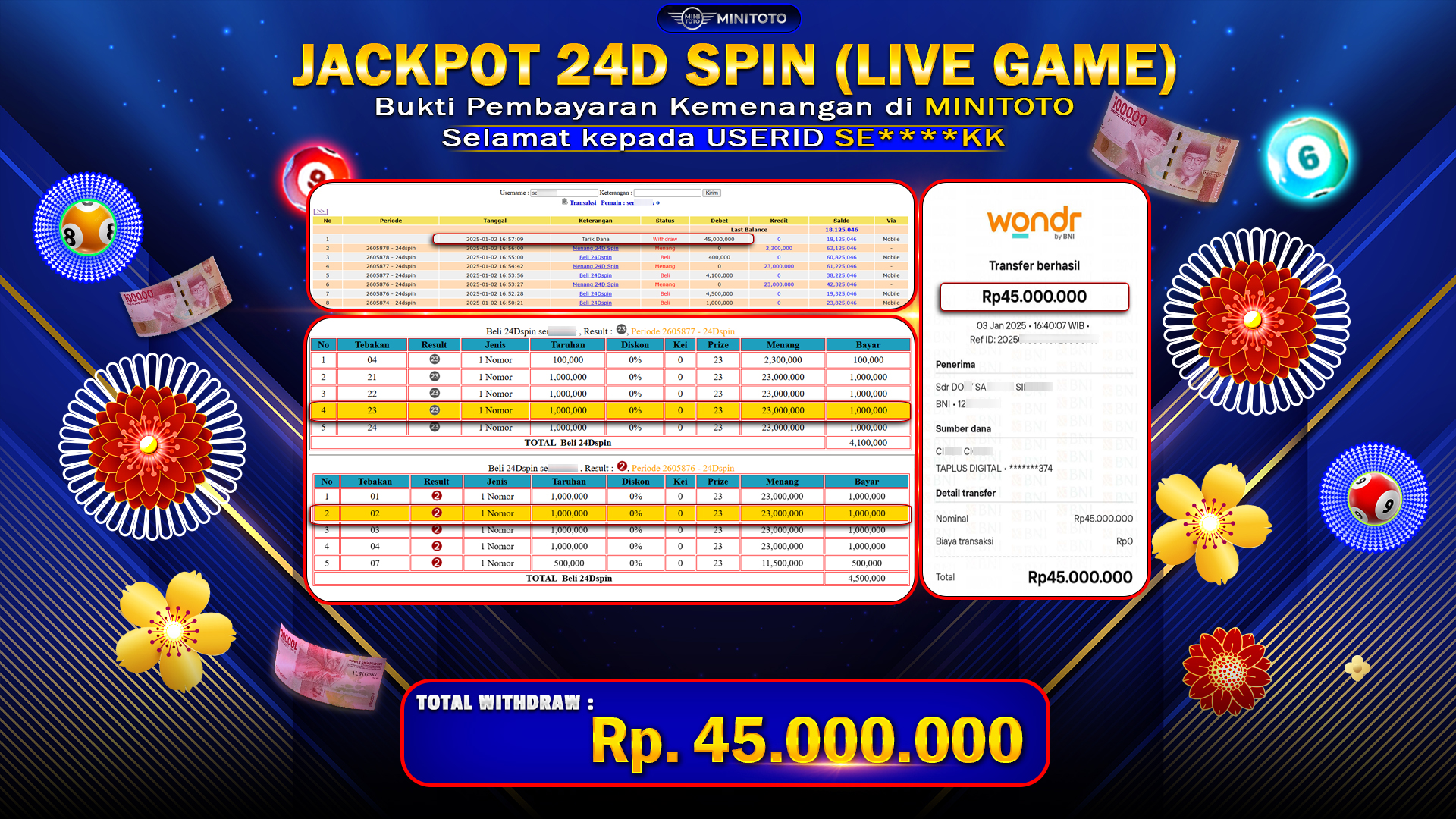 JACKPOT 24D SPIN (LIVEGAME)